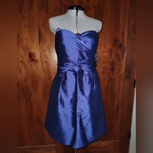 NWT Adrianna Papell Evening Blue Violet Cocktail Dress Size 10
